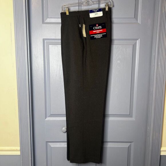 Chaps NWT Total Comfort Performance Series Dress Pants Trousers Grey Size 36/32 - Picture 8 of 13